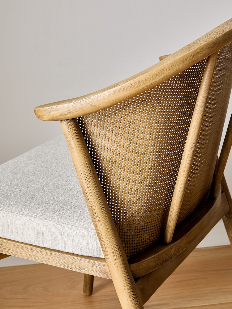 Tweedy Plain Light Natural Reuben Dining Chair - Image 2 of 8