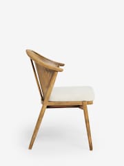 Tweedy Plain Light Natural Reuben Dining Chair - Image 6 of 8