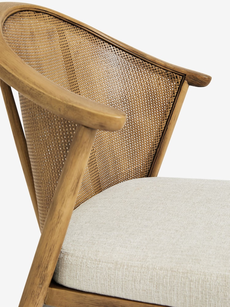 Tweedy Plain Light Natural Reuben Dining Chair - Image 8 of 8