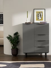 MADE.COM Graphite Grey Damien Highboard - Image 1 of 4