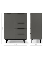 MADE.COM Graphite Grey Damien Highboard - Image 4 of 4
