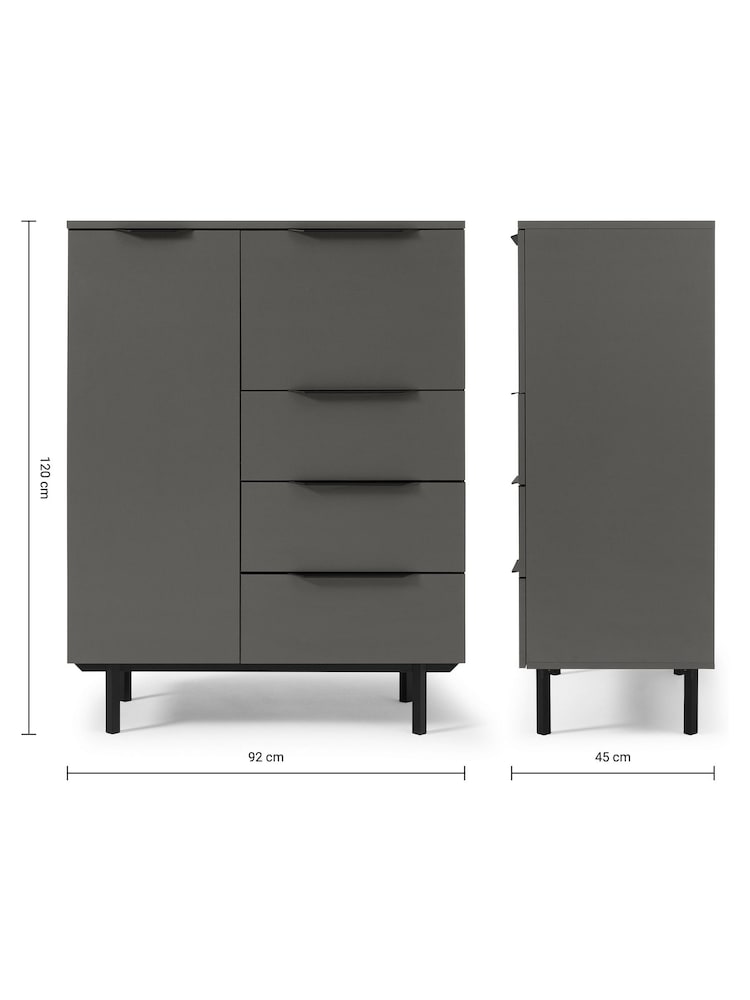 MADE.COM Graphite Grey Damien Highboard - Image 4 of 4