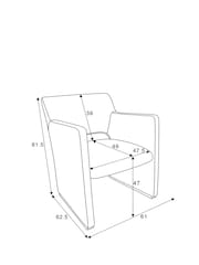Soft Velvet Camel N. Premium Raya Dining Chair - Image 4 of 11