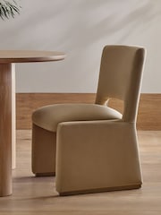 Soft Velvet Camel N. Premium Raya Dining Chair - Image 1 of 12