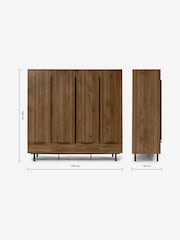 MADE.COM Walnut Effect Damien 4 Door, 4 Drawer Wardrobe - Image 2 of 2