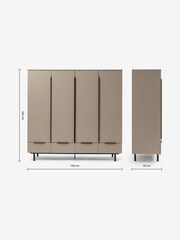 MADE.COM Natural Damien 4 Door, 4 Drawer Wardrobe - Image 1 of 2