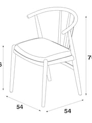 Set of 2 Distressed Faux Leather Black Stockholm Black Leg Dining Chairs - Image 10 of 10