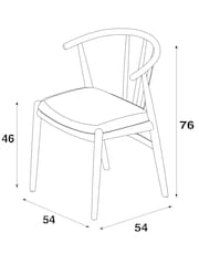 Set of 2 Distressed Faux Leather Black Stockholm Black Leg Dining Chairs - Image 4 of 10