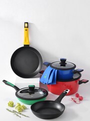 Benetton Set of 2 Multi Frying pans 22CM & 26CM - Image 3 of 4