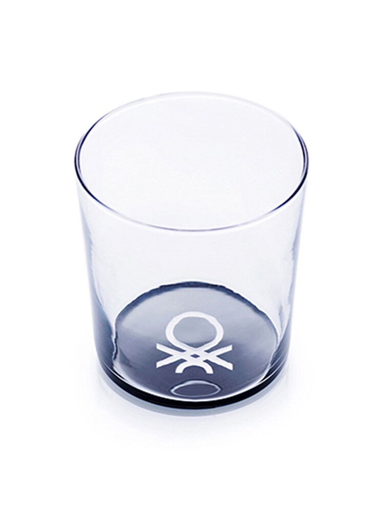 Benetton Set of 4 Black/White Water Tumblers Set of 4 Tall Tumbler Glasses - Image 2 of 5