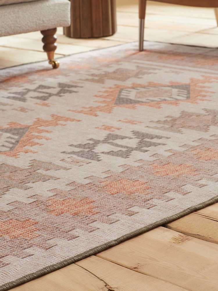 Natural Washable Lima Kilim Rug - Image 2 of 5