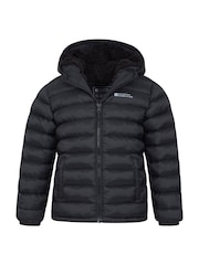 Mountain Warehouse Black Kids Seasons Water Resistant Faux Fur Lined Padded Jacket - Image 2 of 6