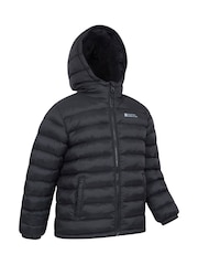 Mountain Warehouse Black Kids Seasons Water Resistant Faux Fur Lined Padded Jacket - Image 4 of 6