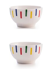 Benetton Set of 2 Multi Porcelain Breakfast Bowls - Image 1 of 3
