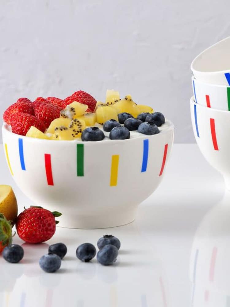 Benetton Set of 2 Multi Porcelain Breakfast Bowls - Image 2 of 3