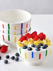 Benetton Set of 2 Multi Porcelain Breakfast Bowls - Image 3 of 3