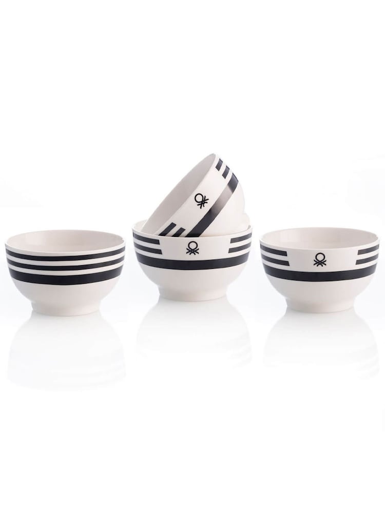 Benetton Set of 4 Multi Porcelain Bowls - Image 2 of 5