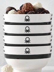 Benetton Set of 4 Multi Porcelain Bowls - Image 4 of 5