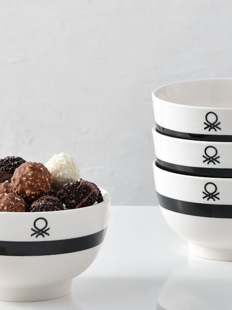 Benetton Set of 4 Multi Porcelain Bowls - Image 5 of 5