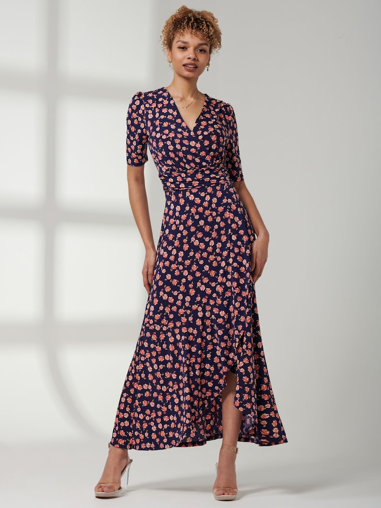 Jolie Moi – bedrucktes Maxikleid aus Viskose mit Rüschensaum - Bild 1 von 6