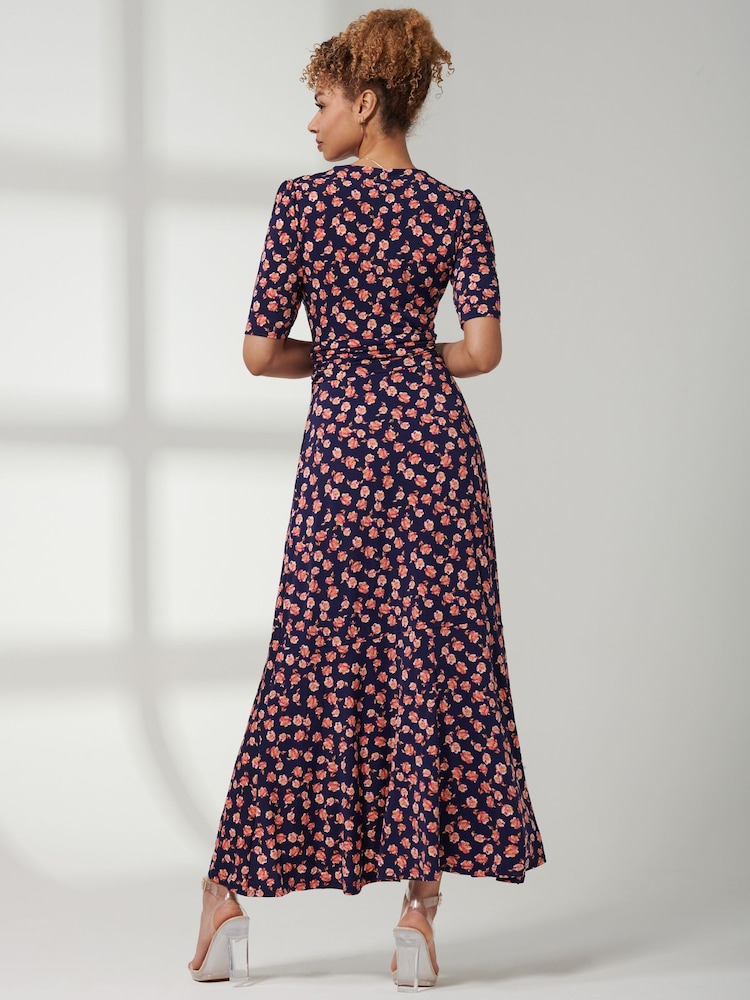 Jolie Moi – bedrucktes Maxikleid aus Viskose mit Rüschensaum - Bild 2 von 6
