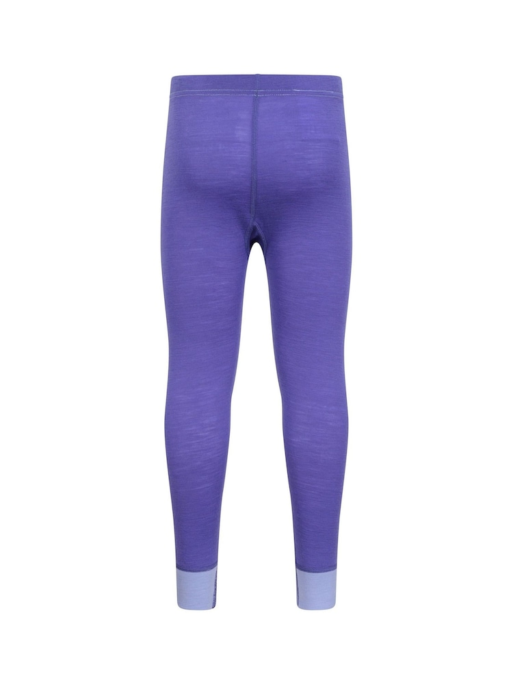 Mountain Warehouse Purple Kids Merino II Thermal Joggers - Image 2 of 5 Mountain Warehouse Purple Kids Merino II Thermal Joggers - Image 2 of 5