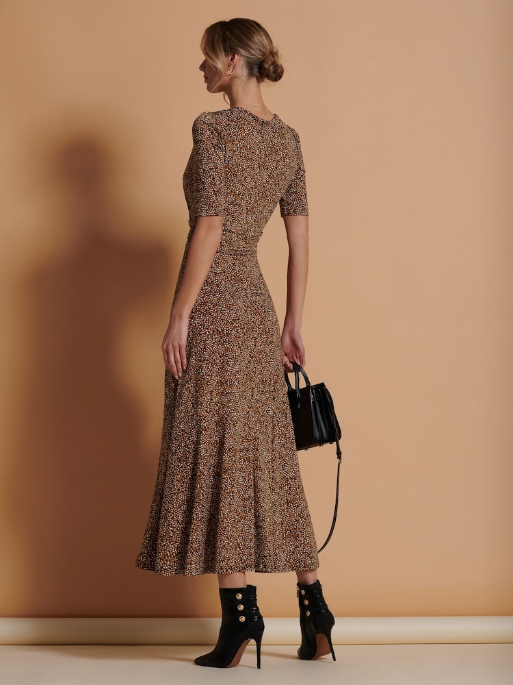Jolie Moi – bedrucktes Maxikleid aus Viskose mit Rüschensaum - Bild 2 von 6