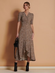 Jolie Moi – bedrucktes Maxikleid aus Viskose mit Rüschensaum - Bild 6 von 6