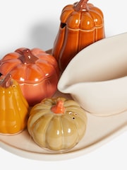 Orange Pumpkins Gravy Boat and Condiments Table Centre Piece Set - Image 5 of 7