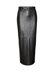 VERO MODA Black Faux Leather Belted Maxi Skirt - Image 6 of 6