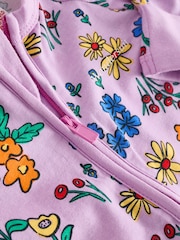 Bonds Leuchtend pinker Schlafanzug mit Blumenmuster und Reissverschluss​​​​​​​ - Bild 3 von 4