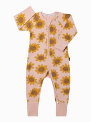 Bonds Yellow Retro Sunflower Print  Zip Sleepsuit - Image 1 of 2