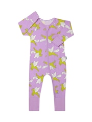 Bonds Purple Magical Unicorn Print Zip Sleepsuit - Image 1 of 4