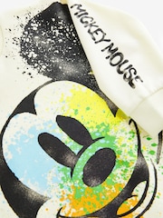 Ecru Cream Paint Spray Mickey Mouse Crew Neck Sweatshirt (3mths-8yrs) - Image 3 of 3