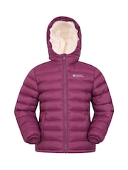 Mountain Warehouse Pink Kids Seasons Water Resistant Faux Fur Lined Padded Jacket - Image 1 of 5
