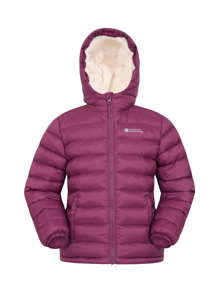 Pink - Mountain Warehouse Kids Seasons wasserfeste, mit Kunstfell gefütterte, wattierte Jacke - Bild 1 von 5 Pink - Mountain Warehouse Kids Seasons wasserfeste, mit Kunstfell gefütterte, wattierte Jacke - Bild 1 von 5