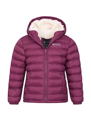 Mountain Warehouse Pink Kids Seasons Water Resistant Faux Fur Lined Padded Jacket - Image 3 of 5