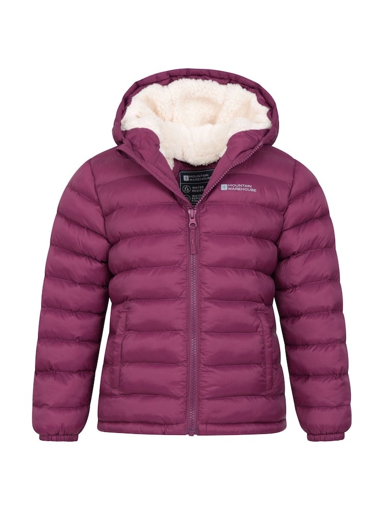 Mountain Warehouse Pink Kids Seasons Water Resistant Faux Fur Lined Padded Jacket - Image 3 of 5