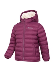 Mountain Warehouse Pink Kids Seasons Water Resistant Faux Fur Lined Padded Jacket - Image 4 of 5