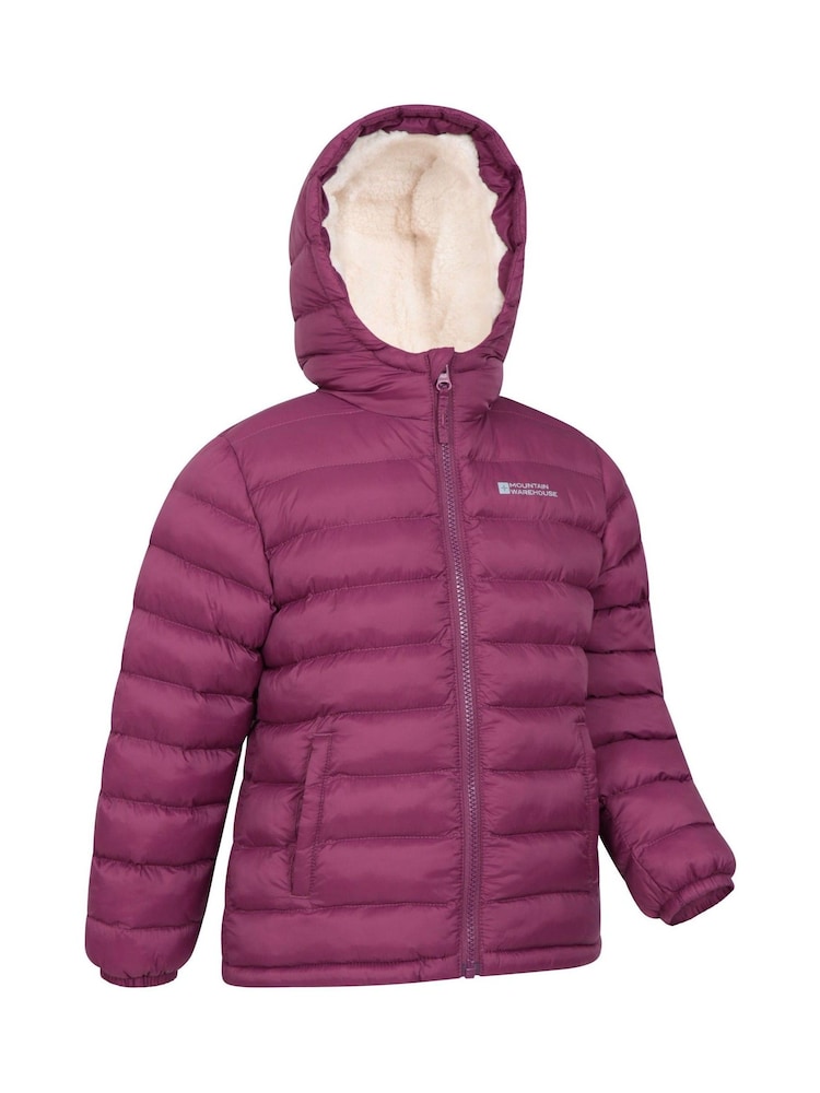 Mountain Warehouse Pink Kids Seasons Water Resistant Faux Fur Lined Padded Jacket - Image 5 of 5