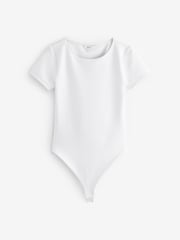 White Short Sleeve T-Shirt Bodysuit - Image 5 of 6