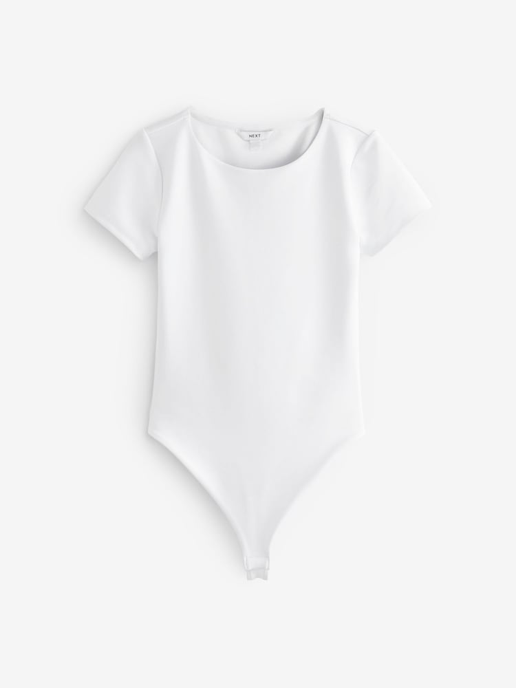 Biały - Short Sleeve T-Shirt Bodysuit - Image 5 of 6