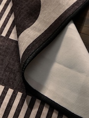 Monochrome Washable Pebla Geometric Shapes Rug - Image 4 of 6