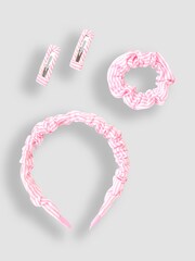 Conjunto de diadema, pinzas y coletero a rayas de Jojo Maman Bébé - Imagen 3 de 5
