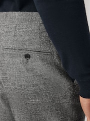 Grey Slim Fit Bouclé Texture Suit Trousers - Image 5 of 9