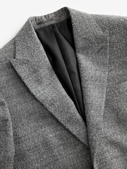 Grey Slim Fit Bouclé Texture Suit Jacket - Image 7 of 10