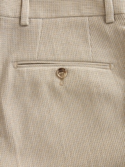 Neutral Slim Fit Waffle Texture Suit Trousers - Image 8 of 9