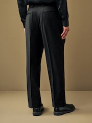 Black Slim Fit Stripe Suit: Trousers - Image 3 of 8