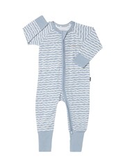 Bonds Blue Wavy Stripe Zip Sleepsuit - Image 2 of 3