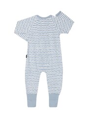 Bonds Blue Wavy Stripe Zip Sleepsuit - Image 3 of 3
